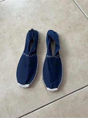 Unisex Navy Canvas Slip-On Espadrilles